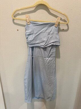 Baby Blue Strapless Mini Dress